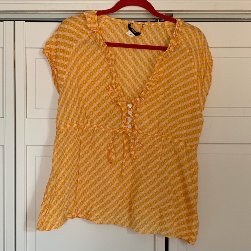 Silk JCrew floral blouse